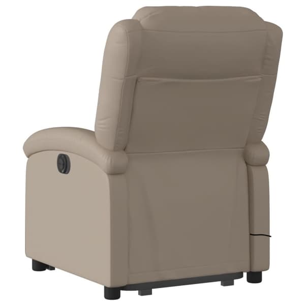 vidaXL Massagefåtölj med uppresningshjälp cappuccino konstläder