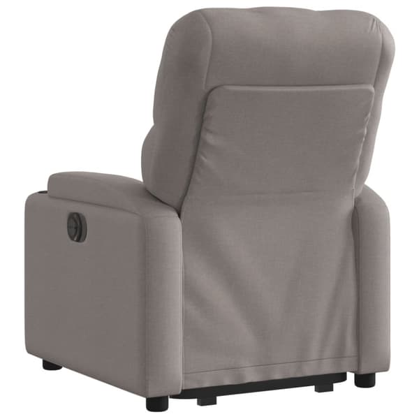 vidaXL Elektrisk reclinerfåtölj med uppresningshjälp taupe tyg