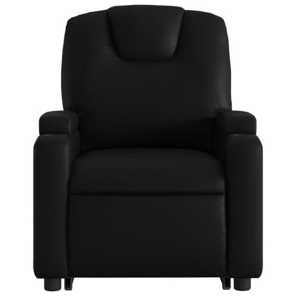 vidaXL Massagefåtölj med uppresningshjälp svart konstläder