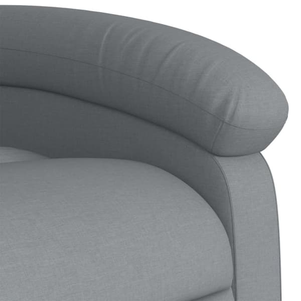vidaXL Elektrisk massagefåtölj med uppresningshjälp ljusgrå tyg