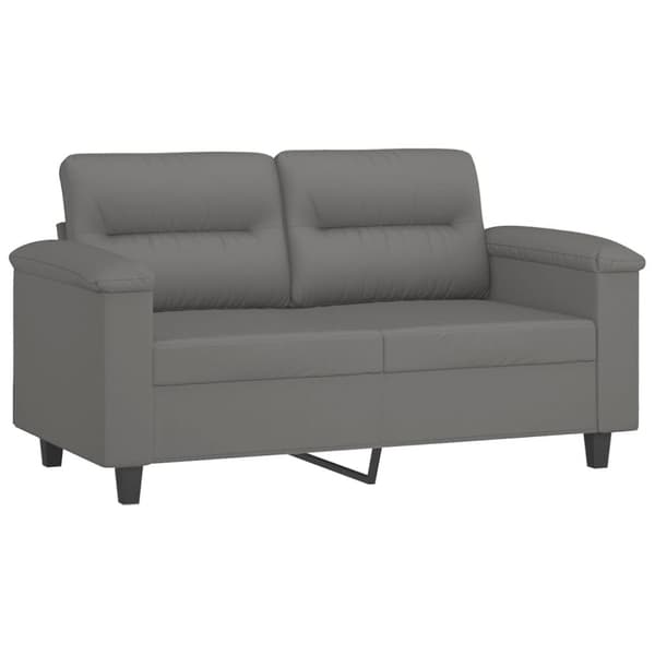 vidaXL sofasæt 3 dele med hynder mikrofiberstof mørkegrå