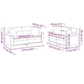 Miniatyrbillede 7 af 8: vidaXL sofasæt 2 dele med puder mikrofiberstof lysegrå