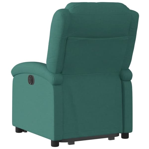 vidaXL Reclinerfåtölj med uppresningshjälp mörkgrön tyg
