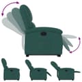 Miniatyrbild 7 av 11: vidaXL Reclinerfåtölj med uppresningshjälp mörkgrön tyg