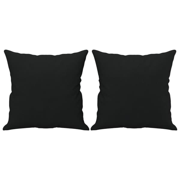 vidaXL 2-sitssoffa med prydnadskuddar svart 120 cm mikrofibertyg