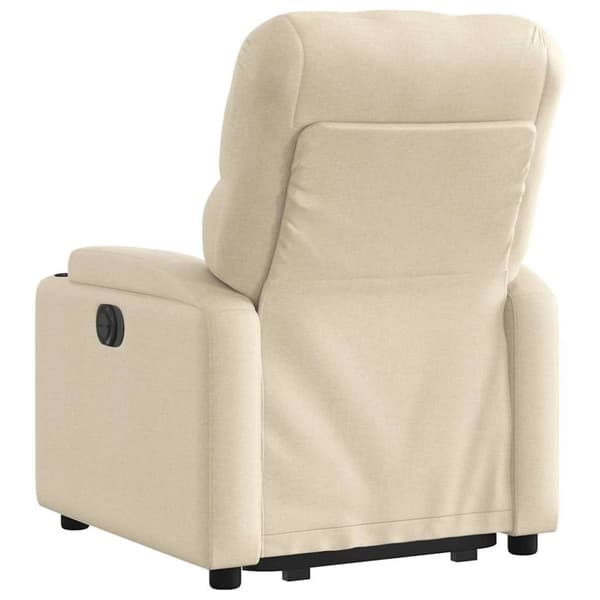 vidaXL Elektrisk reclinerfåtölj med uppresningshjälp gräddvit tyg