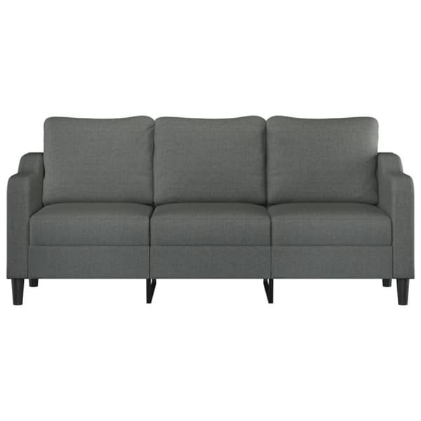 vidaXL 3-sitssoffa mörkgrå 180 cm tyg