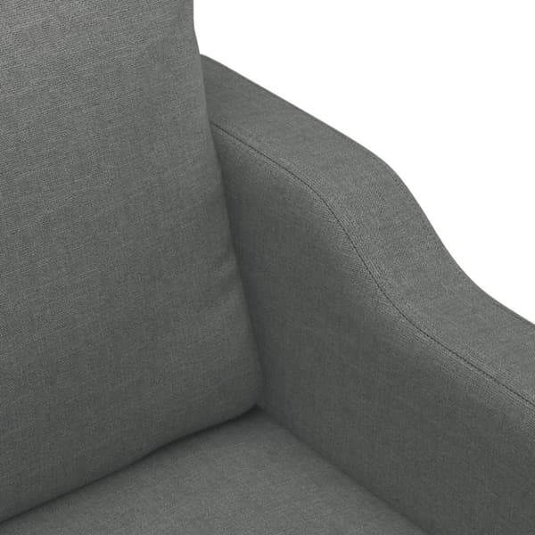 vidaXL 3-sitssoffa mörkgrå 180 cm tyg