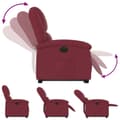 Miniatyrbild 5 av 11: vidaXL Elektrisk reclinerfåtölj med uppresningshjälp vinröd tyg