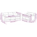 Miniatyrbillede 6 af 7: vidaXL sofasæt 2 dele med hynder mikrofiberstof sort