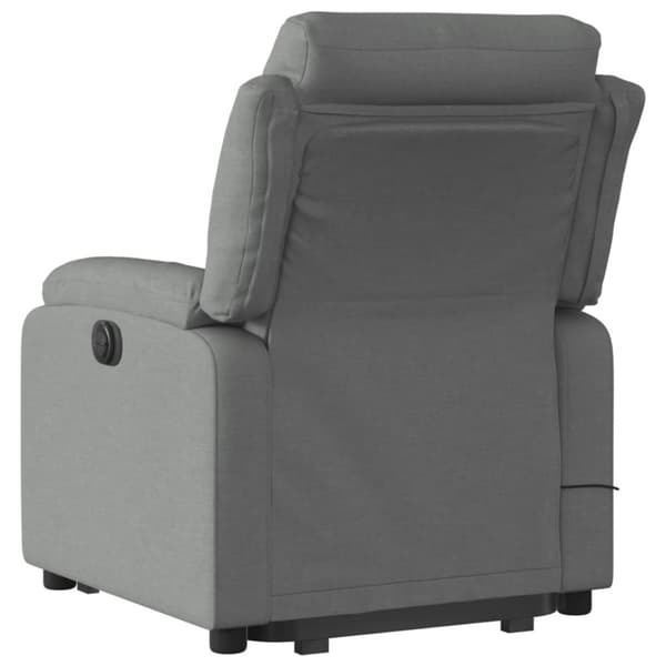 vidaXL Massagefåtölj med uppresningshjälp mörkgrå tyg
