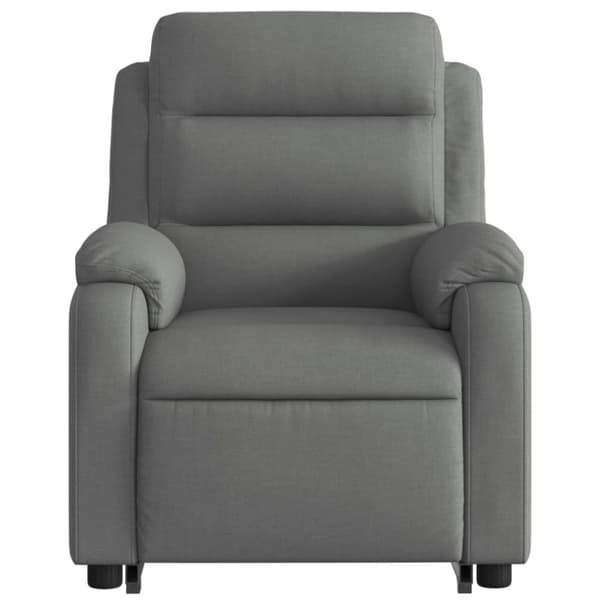 vidaXL Massagefåtölj med uppresningshjälp mörkgrå tyg