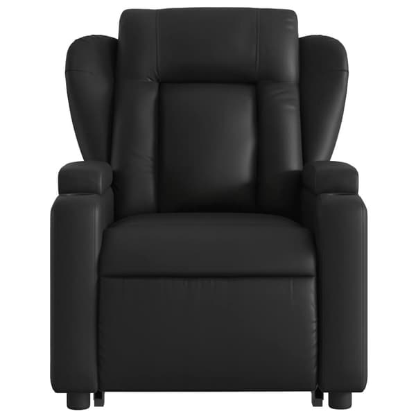 vidaXL Massagefåtölj med uppresningshjälp svart konstläder