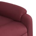 Miniatyrbild 9 av 11: vidaXL Reclinerfåtölj med uppresningshjälp vinröd tyg