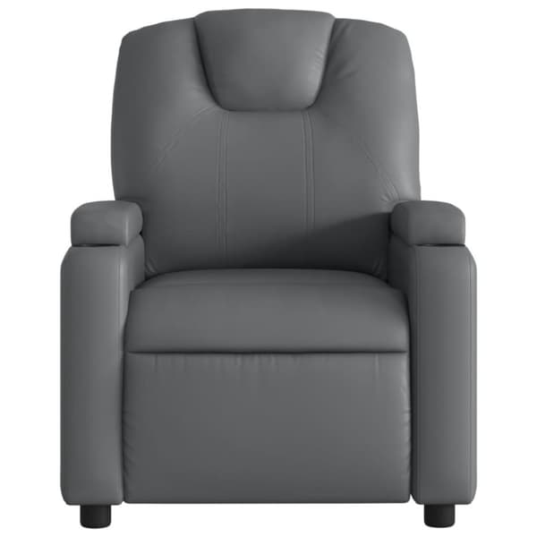 vidaXL Elektrisk massagefåtölj grå konstläder