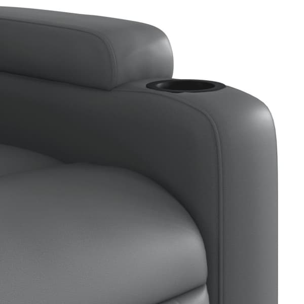 vidaXL Elektrisk massagefåtölj grå konstläder