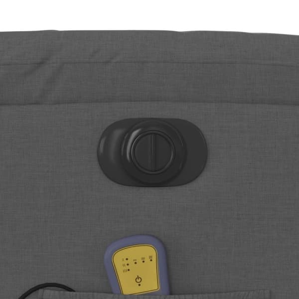 vidaXL elektrisk massagestol med løftefunktion stof mørkegrå