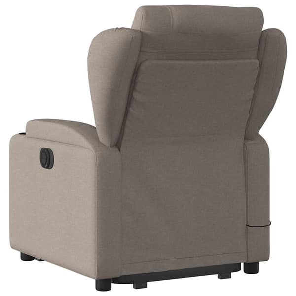 vidaXL Massagefåtölj med uppresningshjälp taupe tyg