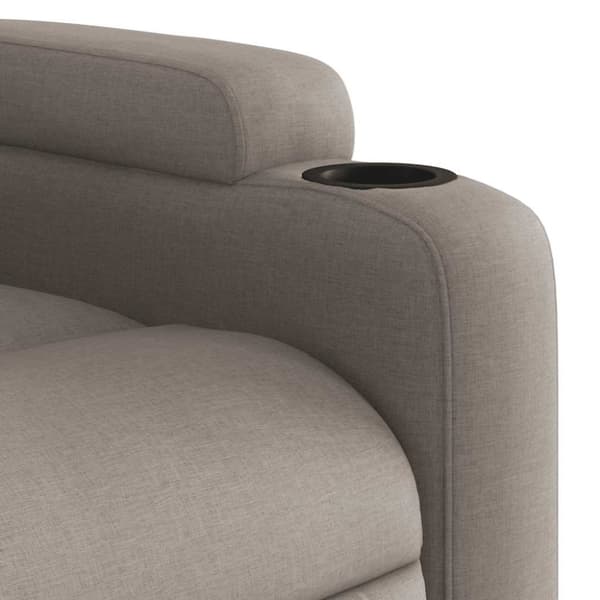 vidaXL Massagefåtölj med uppresningshjälp taupe tyg