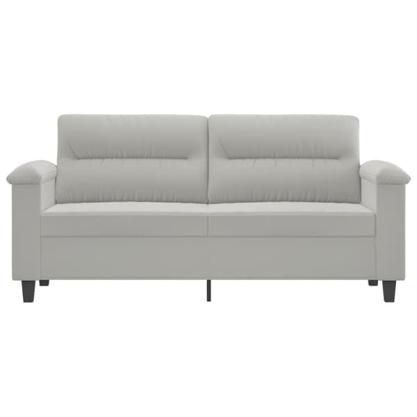 vidaXL 2-sitssoffa ljusgrå 140 cm mikrofibertyg