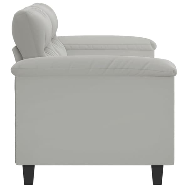 vidaXL 2-sitssoffa ljusgrå 140 cm mikrofibertyg