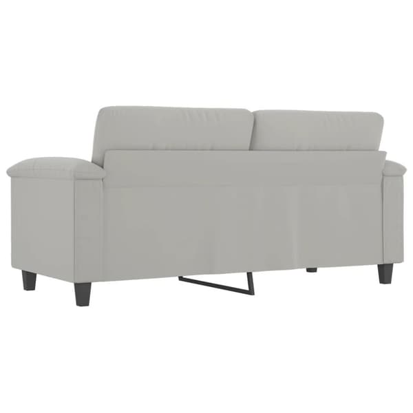 vidaXL 2-sitssoffa ljusgrå 140 cm mikrofibertyg