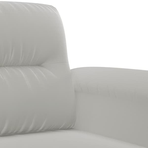 vidaXL 2-sitssoffa ljusgrå 140 cm mikrofibertyg