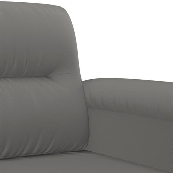 vidaXL sofasæt 3 dele med hynder mikrofiberstof mørkegrå