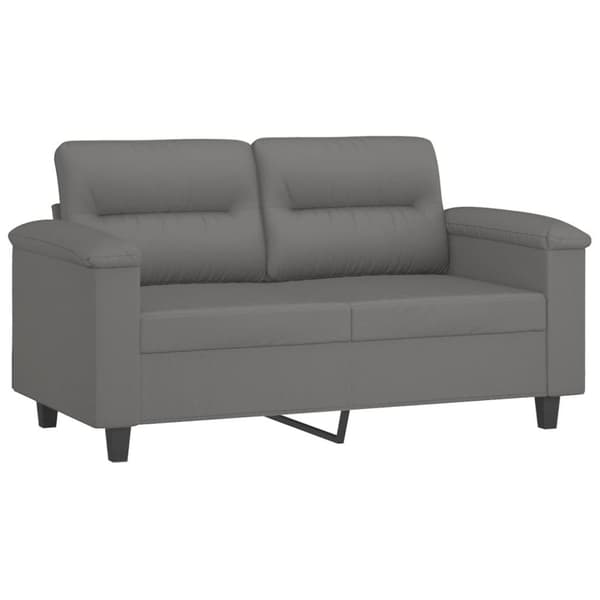 vidaXL sofasæt 3 dele med hynder mikrofiberstof mørkegrå