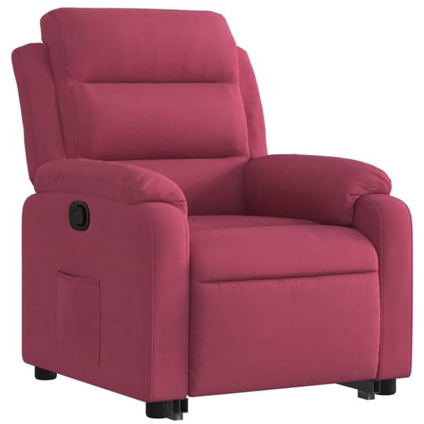 vidaXL løftestol velour vinrød