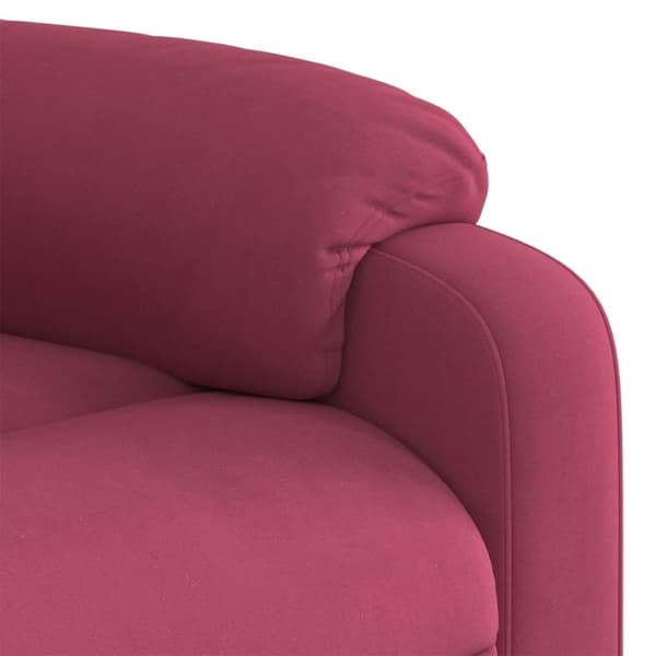 vidaXL løftestol velour vinrød