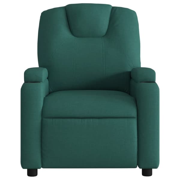 vidaXL Elektrisk reclinerfåtölj mörkgrön tyg