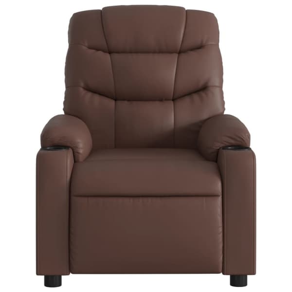 vidaXL Massagefåtölj brun konstläder