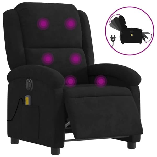 vidaXL massagestol velour sort