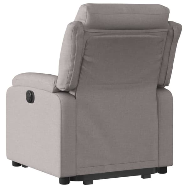 vidaXL Elektrisk reclinerfåtölj med uppresningshjälp taupe tyg