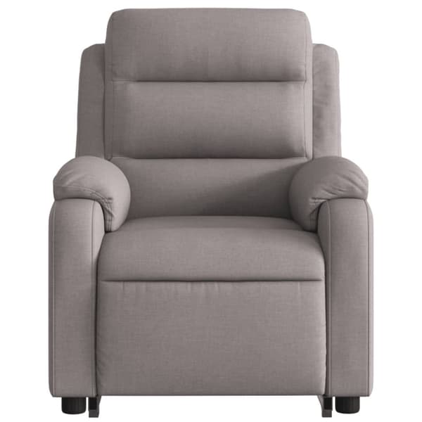 vidaXL Elektrisk reclinerfåtölj med uppresningshjälp taupe tyg