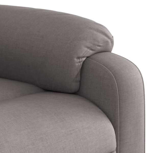 vidaXL Elektrisk reclinerfåtölj med uppresningshjälp taupe tyg