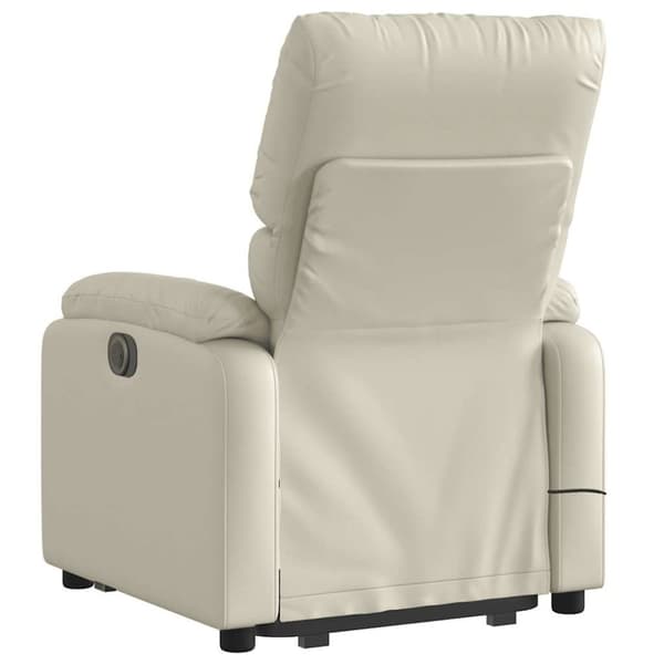 vidaXL løftestol med massagefunktion kunstlæder cremefarvet