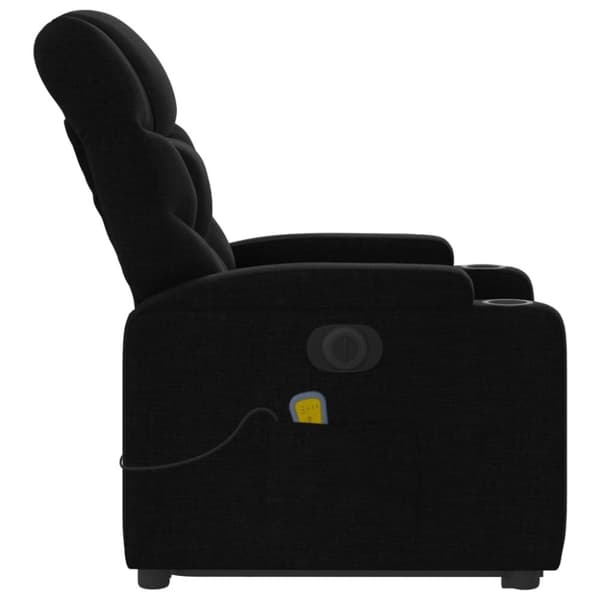 vidaXL elektrisk massagestol med løftefunktion stof sort