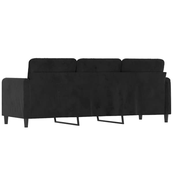 vidaXL 3-personers sofa 180 cm velour sort