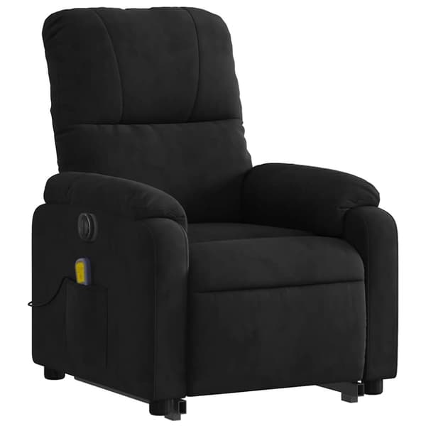 vidaXL Elektrisk massagefåtölj med uppresningshjälp mikrofibertyg