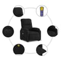 Miniatyrbild 7 av 10: vidaXL Elektrisk massagefåtölj med uppresningshjälp mikrofibertyg
