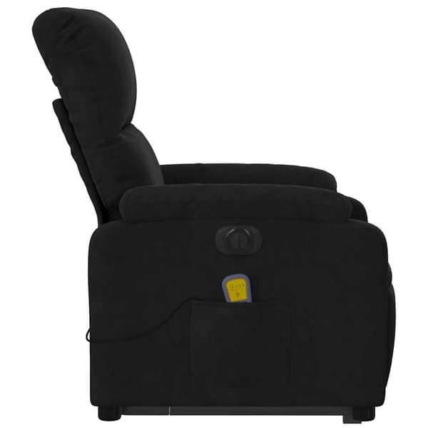 vidaXL Elektrisk massagefåtölj med uppresningshjälp mikrofibertyg