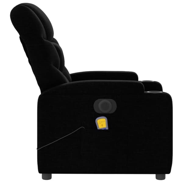 vidaXL eldrevet massagestol stof sort