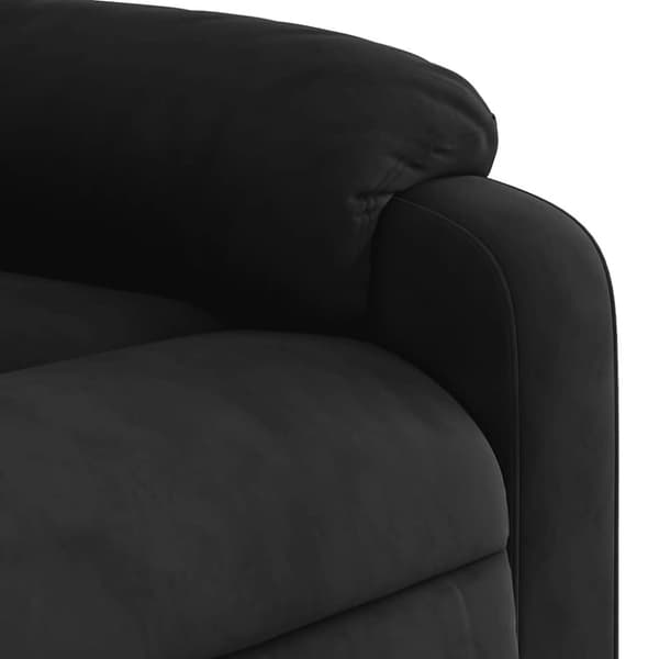 vidaXL Elektrisk massagefåtölj svart mikrofibertyg