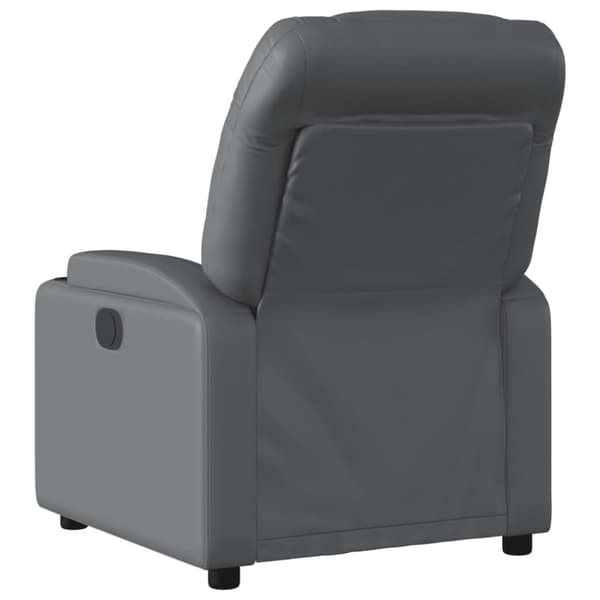 vidaXL Elektrisk massagefåtölj grå konstläder