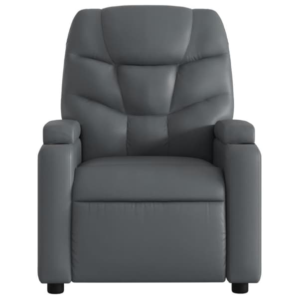 vidaXL Elektrisk massagefåtölj grå konstläder