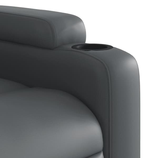 vidaXL Elektrisk massagefåtölj grå konstläder