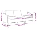 Miniatyrbillede 7 af 8: vidaXL 3-personers sofa 180 cm stof sort