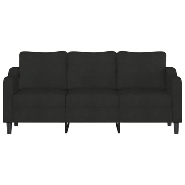 vidaXL 3-sitssoffa svart 180 cm tyg